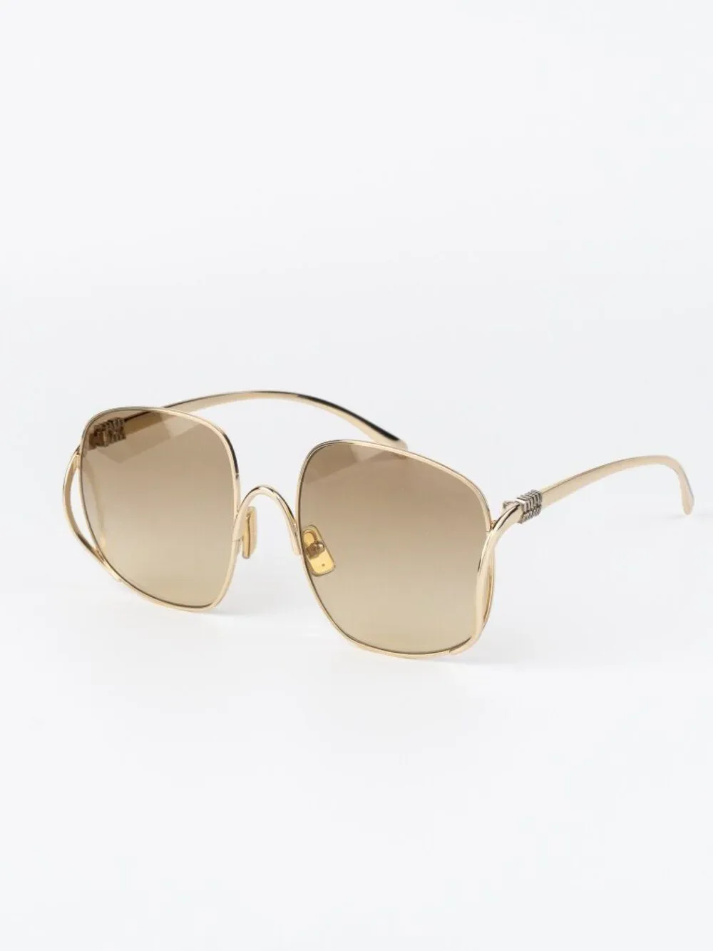 Miu Miu Women Sunglasses Gold Yellow Gradient Square MUA57S 5AK20S NEW AUTHENTIC